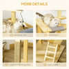 Pawhut 25.5" Cat Tree Kitty Tower Activity Center Pinewood Cat Climbing Toy Indoor Outdoor Pet Furni|Pawhut Arbre A Chat Centre D'activites Multi-equipe Griffoirs En Jute Plate-formes Echelle Hamac Cou