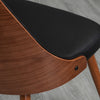 HOMCOM Modern Dining Chairs Set of 2, Solid Wood Back and Steel Legs