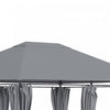 Outsunny 10' X 13' Outdoor Patio Gazebo Garden Pavilion Backyard Canopy Party Tent Shelter Summer Su|Outsunny Tonnelle De Terrasse Exterieure 10' X 13', Abri Avec 6 Parois Laterales Amovibles Et Cadre