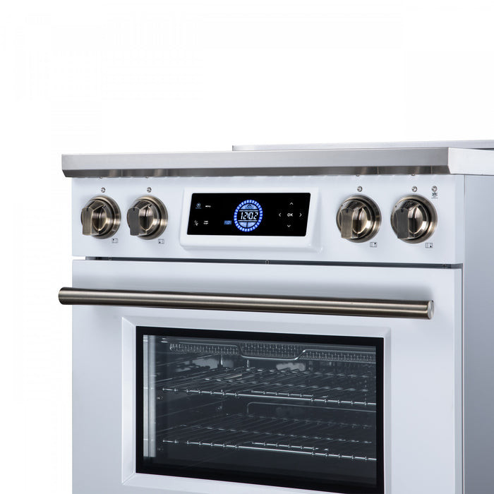 Forno Maximus 30 Inch Induction Range, White, 4.32 cu.ft. - FFSIN0968-30WHT Electric Range
