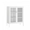 Amelia Modern 32" Metal Accent Cabinet in White | Armoire d’appoint moderne Amelia 32" en metal blanc