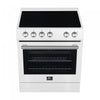 Leonardo Espresso 30" Slide-In Electric Range in White, 5.0 cu. Ft. - FFSEL6022-30WHT | Cuisiniere electrique encastrable Leonardo Espresso 30 po, blanche, 5 pi³ - FFSEL6022-30WHT