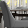 HOMCOM Dining Chairs Set of 4, PU Leather Kitchen Chairs with Steel Legs