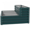Outsunny 2 Tier Raised Garden Bed Galvanized Steel Planter Box, Green|Outsunny Lit De Jardin Sureleve A 2 Etages En Acier Galvanise, Vert