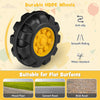 Costway Kids Ride On Excavator With Realistic Sound Effects Big Bucket 3 Toy Stones Helmet