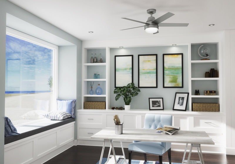 Aerodyne Ceiling Fan with Light Fixture - Grey