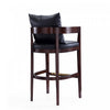 Ritz Mid-Century Modern Wood Upholstered Barstool in Black - Set of 2 | Tabouret de bar en bois rembourre Ritz style milieu du siecle, noir – Lot de 2