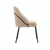 Gracie Modern Metal Vegan Leather Dining Chair in Tan and Black Armoire | Chaise de salle a manger moderne Gracie en metal et cuir vegetalien, coloris beige et noir