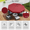 Costway 10 FT Offset Hanging Umbrella Patio Cantilever Umbrella with Cover Red
