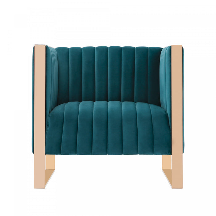 Trillium Mid-Century Modern 3-Piece Sofa Set in Teal