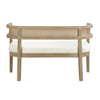 Rattan 47.5 Inch Rattan Upholstered Loveseat with Hand-Woven Backrest, Beige, Natural Ash | Rattan Causeuse Rembourree en Rotin 47.5 po avec Dossier Tisse Main, Beige, Frene Naturel