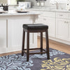 Claridge Faux Leather Backless Counter-Height Stool - Brown|Tabouret Claridge de hauteur comptoir en similicuir et sans dossier - brun