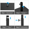 Costway 10ft Solar Lights Patio Umbrella Outdoor W/ 36 LBS Steel Umbrella Stand