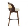 Calvin Indoor Counter Height Swivel Bar Stool Set of 2 with Ergonomic Backrest,Walnut | Calvin – Lot de 2 tabourets de bar de hauteur comptoir pivotants pour interieur avec dossier ergonomique, finition noyer