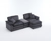 Liam 84.6" Comfortable Cloud Modular Sofa with Corduroy Upholstered,Grey  | Liam Canape modulaire confortable Cloud 84,6" avec revetement en velours cotele, Gris