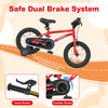 Costway 14-inch Kid's Bike For 3-5 Years Old With Adjustable Saddle & Anti-slip Handlebar Red