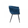 Hildy Accent Dining Arm Chair, Blue Velvet (set of 2) |  Chaise de salle à manger avec accoudoirs Hildy en velours bleu (ensemble de 2)