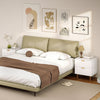HOMCOM Nightstand, Bedside Table, Side End Table with 2 Drawers, White