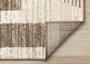 Forte Brown Beige Cream Abstract Geometric Design Area Rug - 5'3" x 7'5"|Carpette Forte brune, beige et crème à motif géométrique abstrait - 5 pi 3 po x 7 pi 5 po