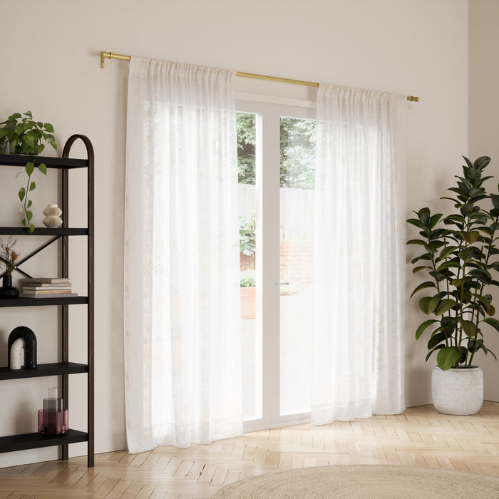 Umbra Cappa Gold Expandable 1\" Curtain Rod - 66\"-120\" 