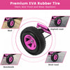 Costway Go Kart 4 Wheel Pedal Powered Kids Ride On Toy With Adjustable Seat Pink