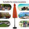 Costway 9FT Patio Umbrella Patio Market Steel Tilt W/ Crank Outdoor Yard Garden Orange