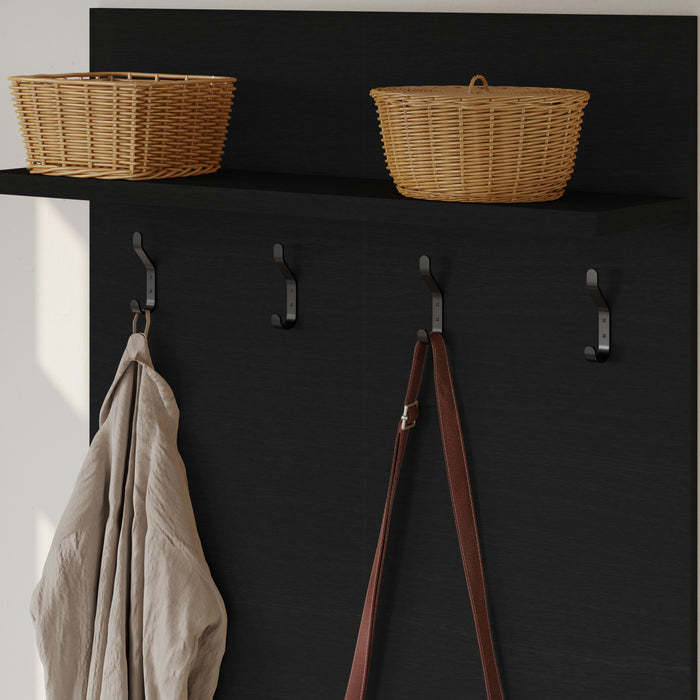 Porto Entryway Wall-Mounted Coat Rack with Shelf