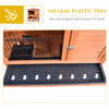 Pawhut 2 Tier Rabbit Hutch Guinea Pig Hutch Ferret Cage With Ramp Slide Out Tray For Indoor Outdoor |Pawhut 101,6 Cm Clapier En Bois Cage A Volaille Habitats Pour Petits Animaux Avec Enclos