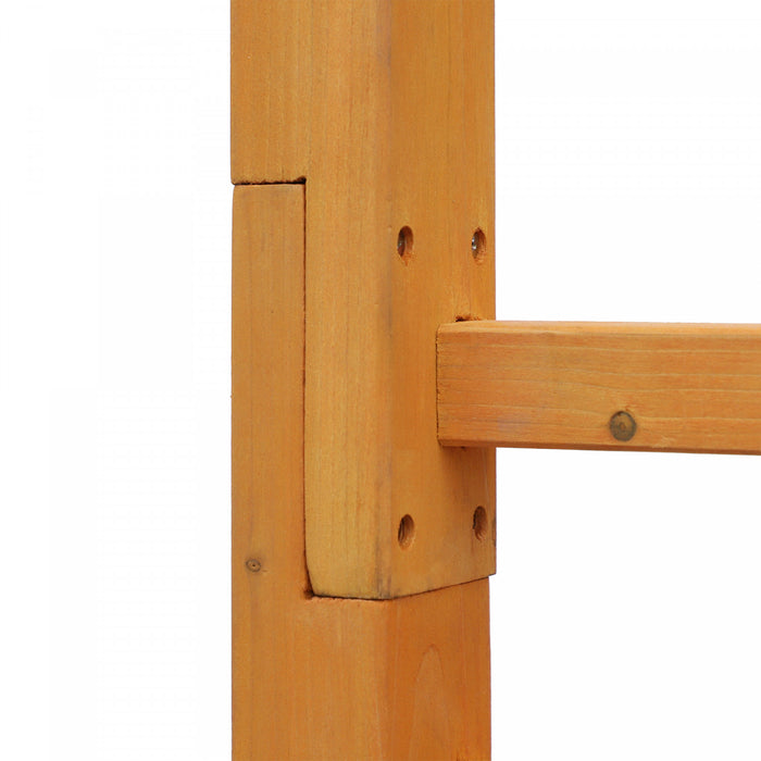 Outsunny 85\" Wooden Garden Arbour For Wedding And Ceremony, Outdoor Garden Arch Trellis For Climbing Vines, Orange