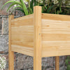 Outsunny Wooden Raised Garden Bed With Drain Holes, Bed Liner For Vegetables, Flowers, Herbs, Outdoo|Outsunny Lit De Jardin Sureleve En Bois Avec Trous De Drainage, Lit Pour Legumes, Fleurs, Herbes, Ja