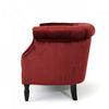 Vivian Solid Wood Rolled Arms Velvet Loveseat,Garnet | Vivian Canape deux places en bois massif avec accoudoirs roules et revetement en velours, grenat
