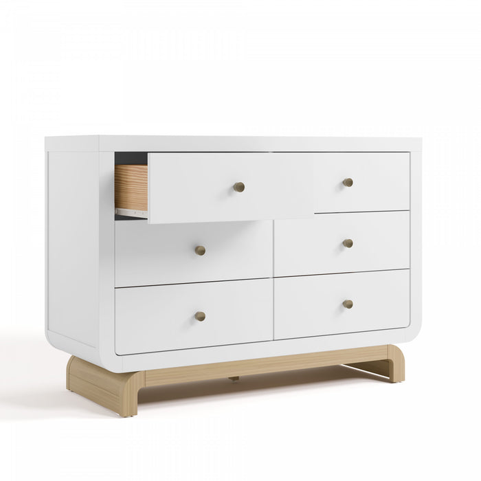 Storkcraft Santorini 6 Drawer Dresser - White/Driftwood