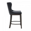Blair Modern Wood Upholstered Counter Stool in Black | Tabouret de comptoir Blair moderne en bois avec revetement en tissu, noir