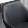 HOMCOM Adjustable Bar Stools Set of 2, Swivel Barstool W/ Footrest Black