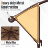 Costway Patio 10FT Hanging Offset Umbrella 32 LED Lights Sand Bag Outdoor Cross Base