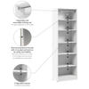 Bestar Florence 25" Modular Reach-In/Walk-In Closet System with Shelves - White|Système de garde-robe et pièce-penderie modulaire Florence de Bestar de 25 po avec tablettes - blanc