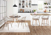 LumiSource Winston Wood Farmhouse Counter-Height Stool - Whitewashed/Antique Copper|Tabouret champêtre Winston de hauteur comptoir en bois - blanchi et cuivre antique