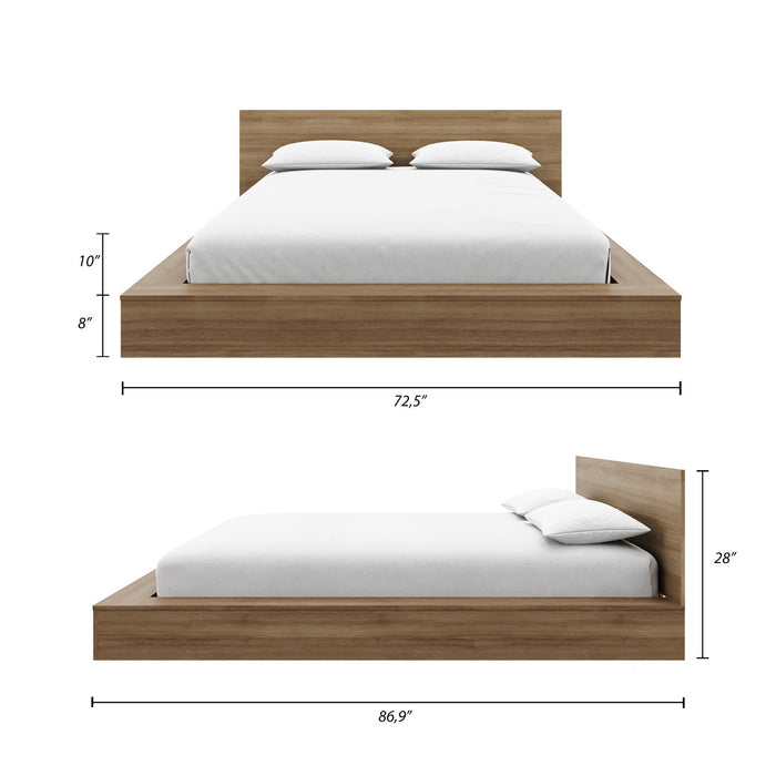 Kanso Low Platform Bed Set Queen Bed