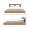 Kanso Low Platform Bed Set King Bed | Kanso Lit a Plateforme Basse avec Tete de Lit