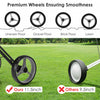 Goplus Folding 4 Wheels Golf Push Cart W/brake Scoreboard Adjustable Handle Gray