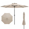 Costway 10FT Patio Umbrella Tilt Market Sunshade Deck Yard Garden Parasol with 8 Ribs Beige
