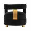 Amirah Modern Velvet Lounge Chair in Black - Set of 2 | Fauteuil lounge moderne Amirah en velours noir - Lot de 2