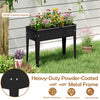 Costway Raised Garden Bed Elevated Metal Planter Box With Legs Drainage Holes Gardening Box