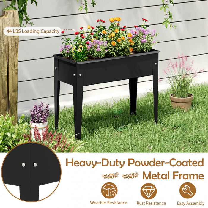 Costway Raised Garden Bed Elevated Metal Planter Box With Legs Drainage Holes Gardening Box