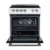 Leonardo Espresso 30" Slide-In Electric Range in White, 5.0 cu. Ft. - FFSEL6022-30WHT | Cuisiniere electrique encastrable Leonardo Espresso 30 po, blanche, 5 pi³ - FFSEL6022-30WHT