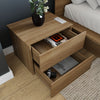 Nordika James Nightstand With 2-Drawers - Brown Oak|Table de nuit James Nordika à 2 tiroirs - chêne brun