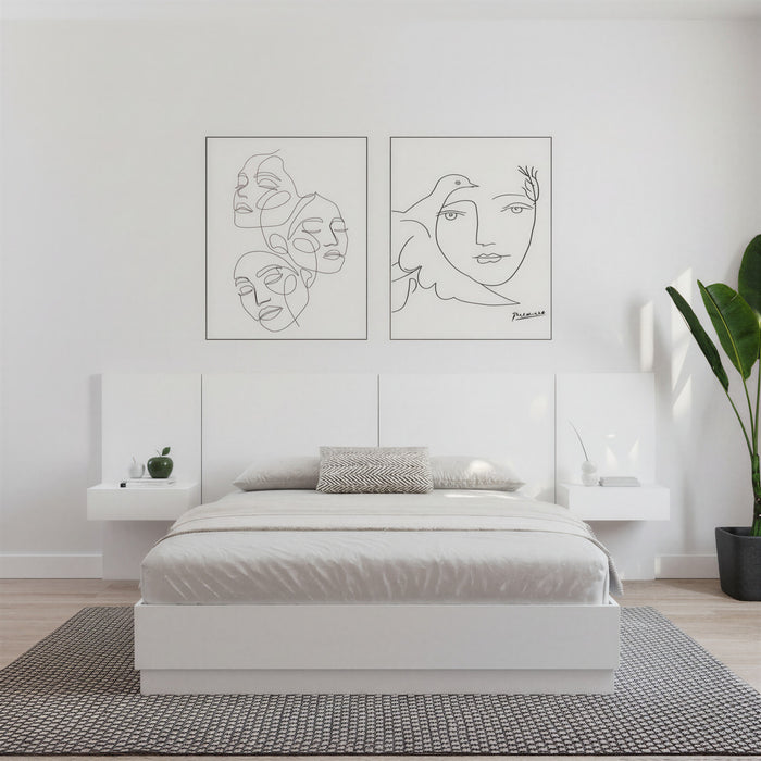 Milano Floating Nightstand Extension Panel Set of 2