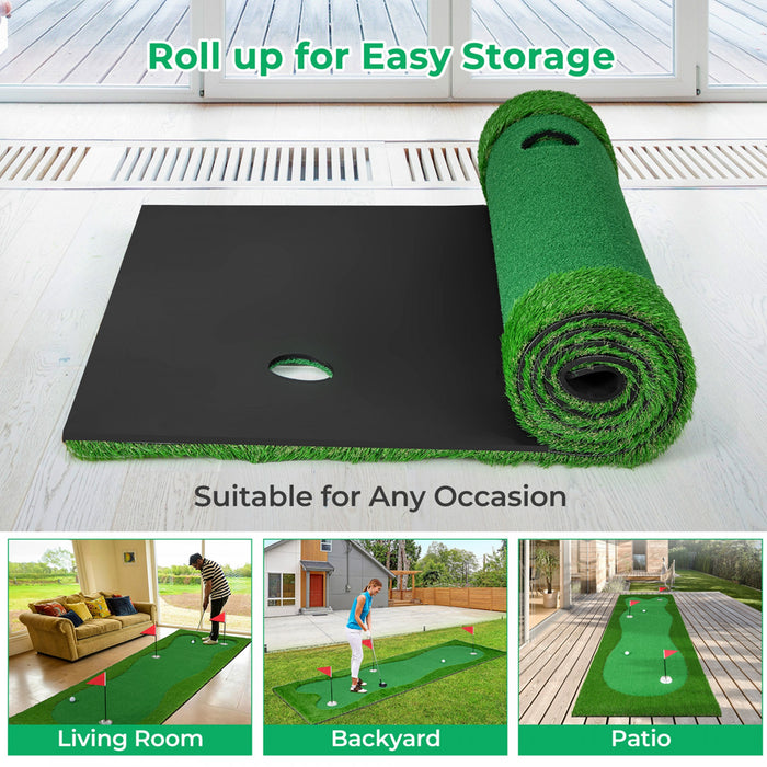Costway 10 X 3.3 Ft Golf Putting Green Professional Golf Training Mat With 2 Golf Balls