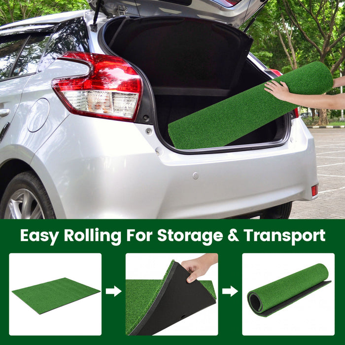 Costway 5 X 4 Ft Golf Hitting Mat Artificial Indoor Outdoor Turf Golf Training Mat 32 Mm