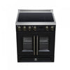 Forno Torino French Door 30 Inch Black Induction Range, 4.32 cu.ft. - FFSIN0950-30BLK Electric Range | Cuisiniere a induction Torino de 30 po, noire, avec portes francaises, 4,32 pi³ – FFSIN0950-30BLK
